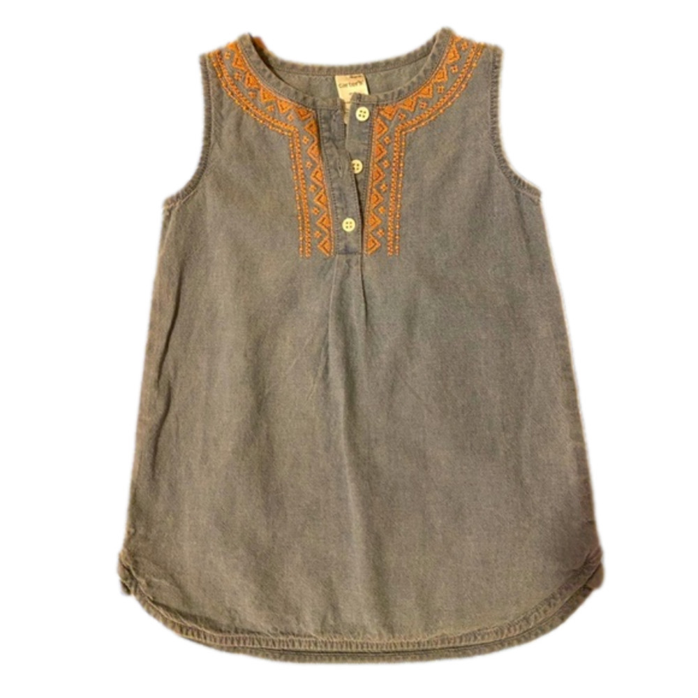 Carter’s sleeveless spring summer chambray top 3T